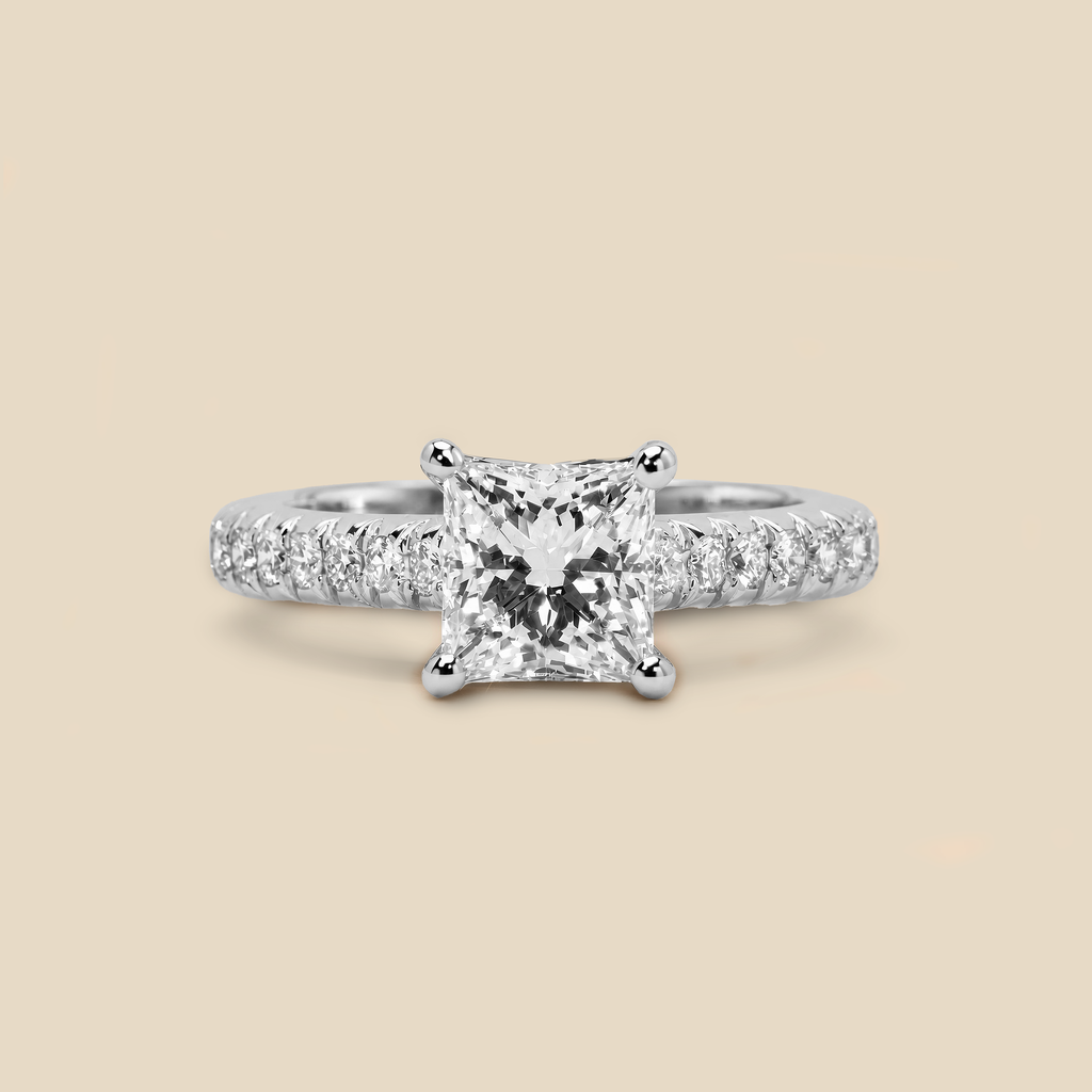 Lab Grown Princess Cut Diamond Ring