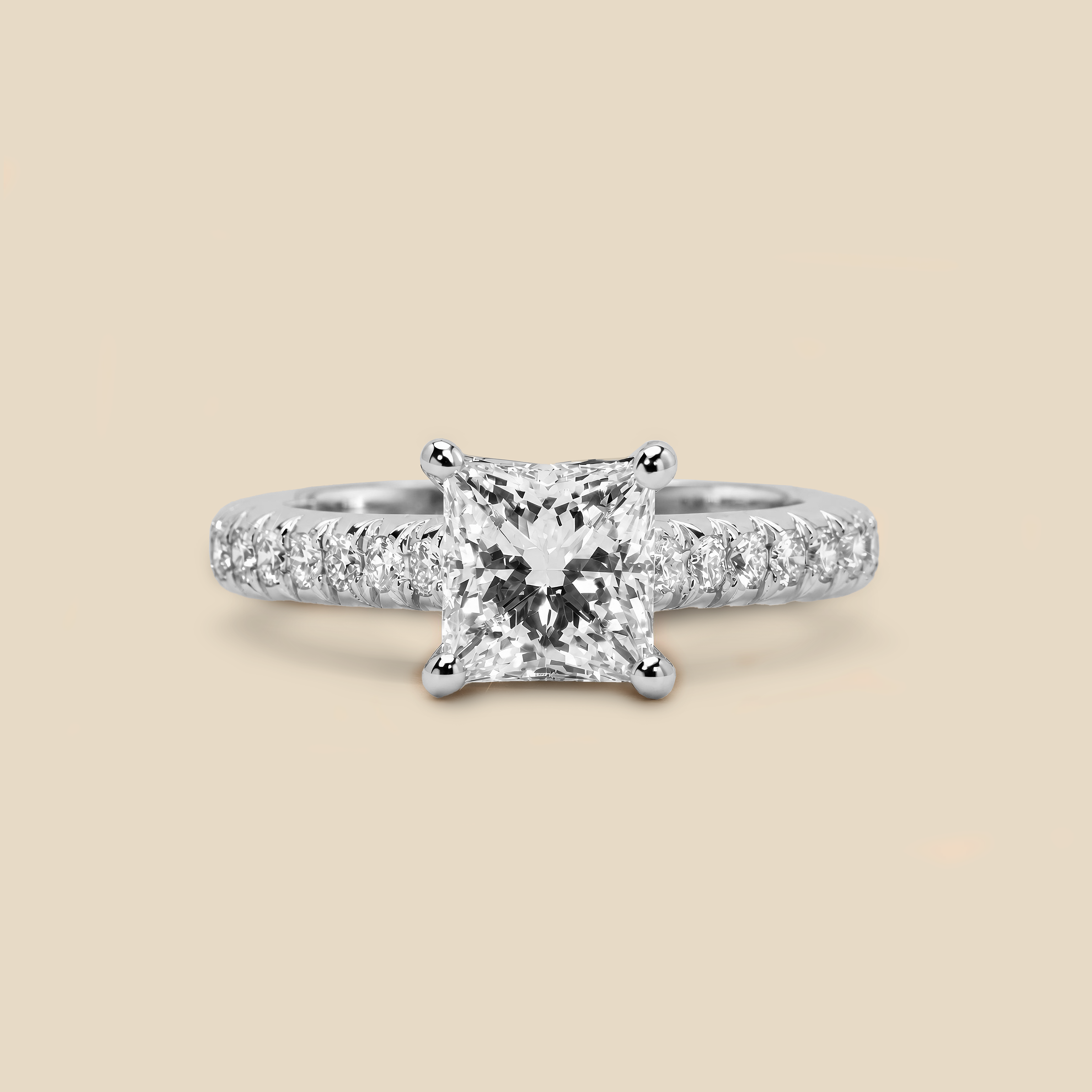 Lab Grown Princess Cut Diamond Ring