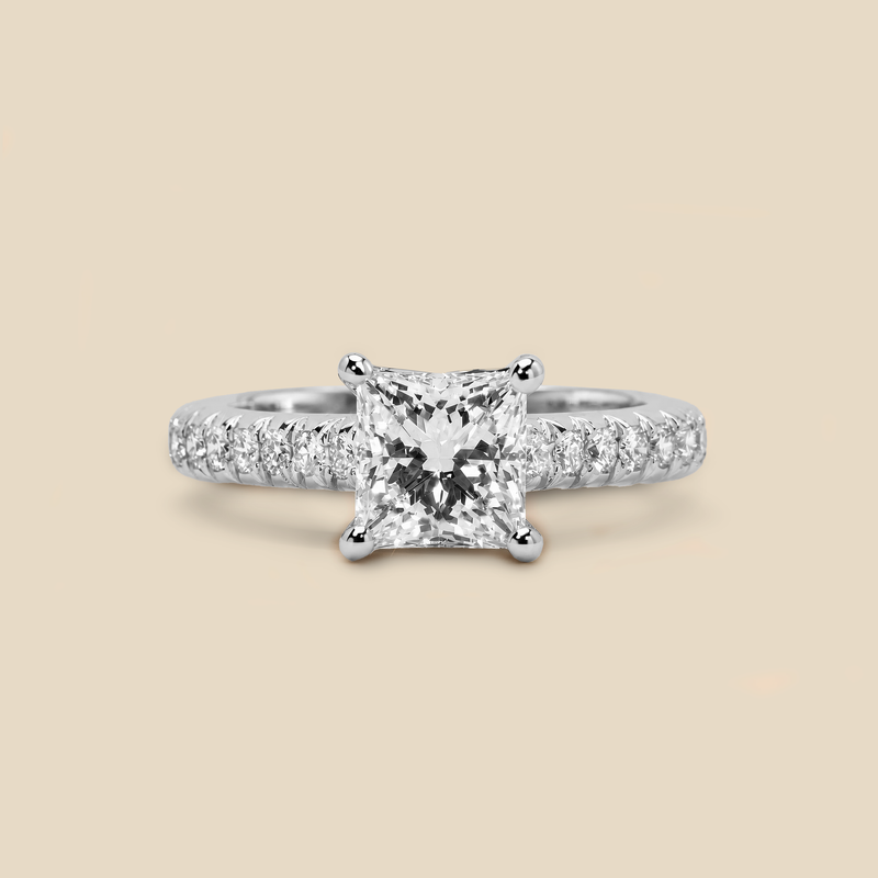 Lab Grown Princess Cut Diamond Ring