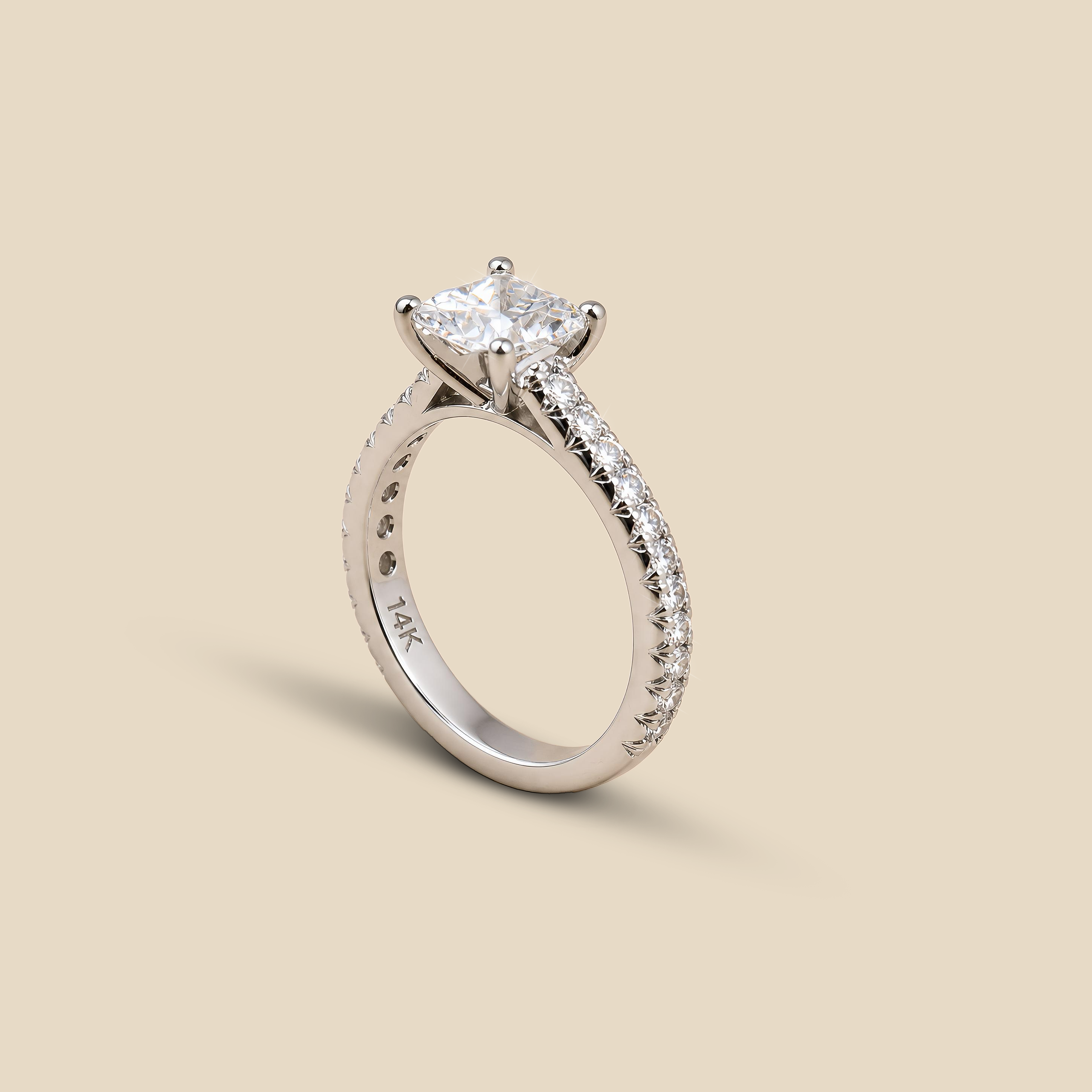 Lab Grown Princess Cut Diamond Ring