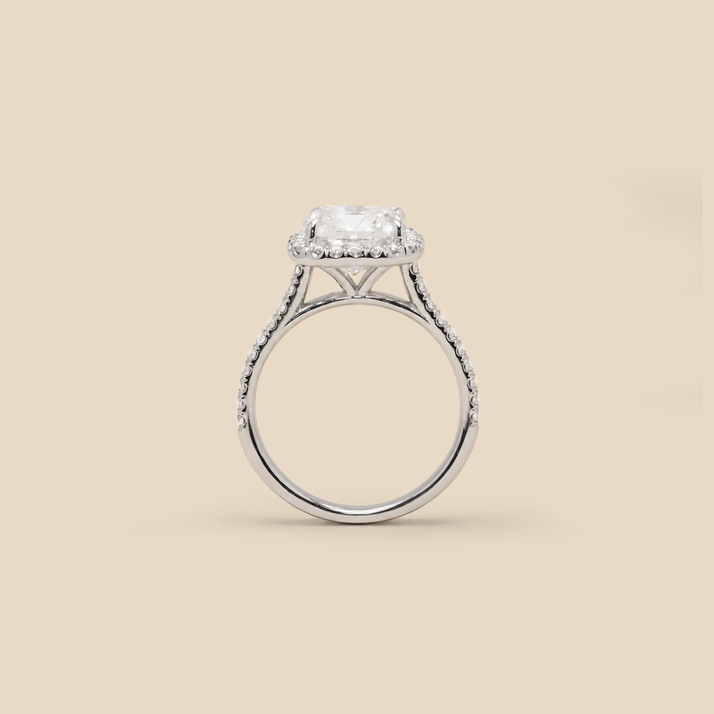 Lab Grown Diamond Cushion Cut Square Ring