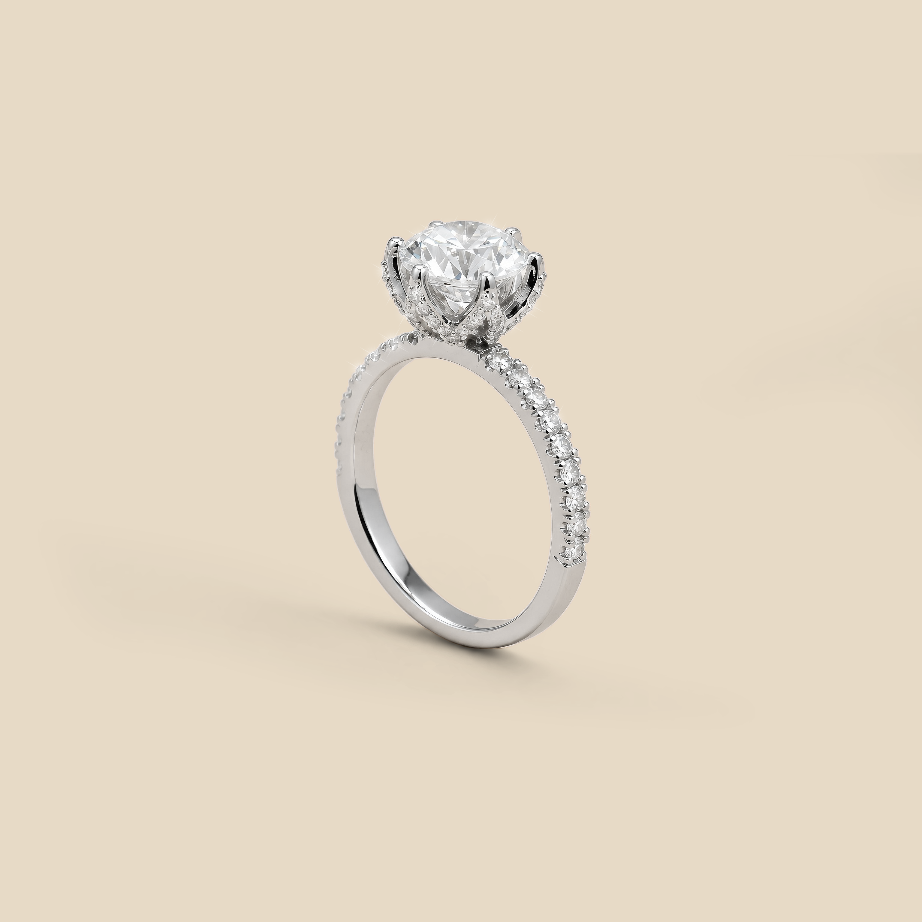 Lady’s Engagement Tulip LGD Diamond Ring
