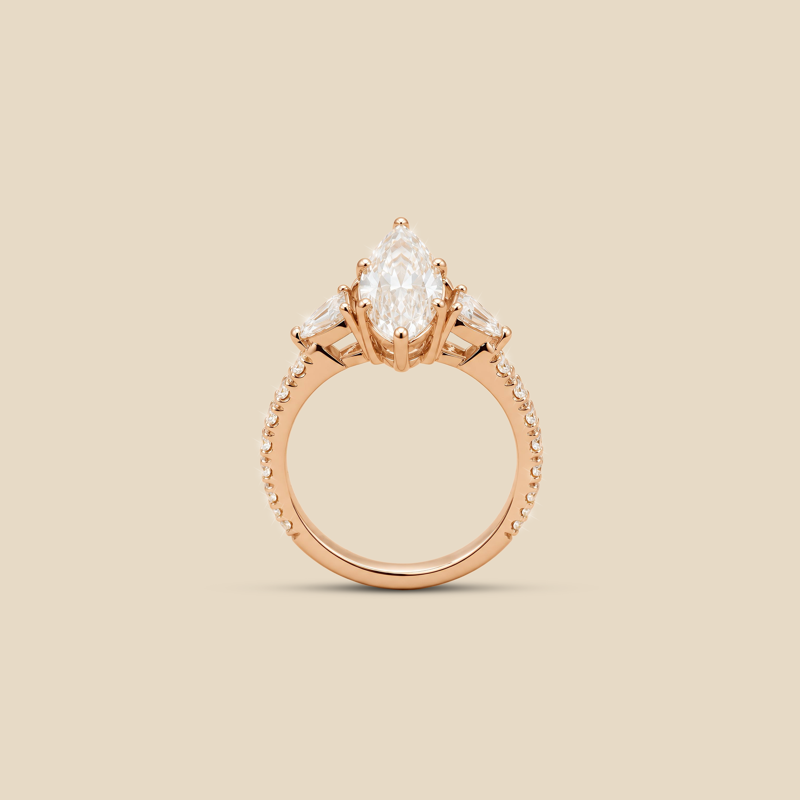Lab Diamond MQ  Ring