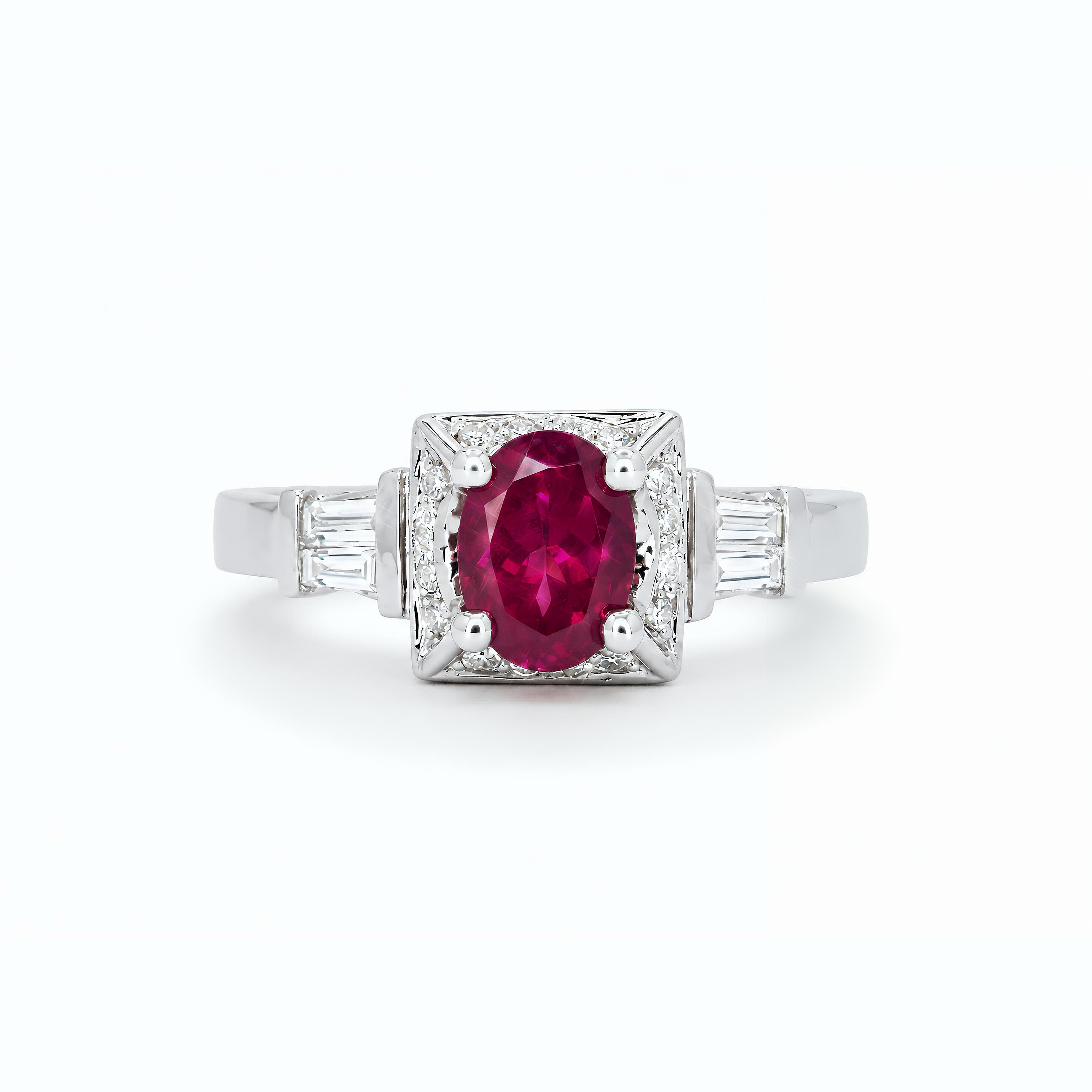 Natural Pink Tourmaline & Diamond Halo Ring