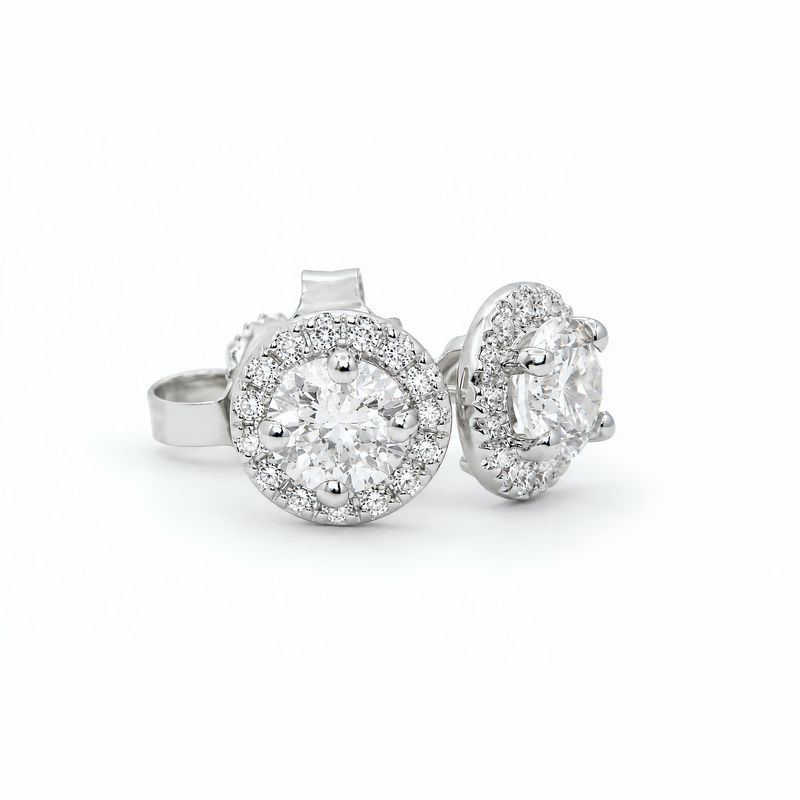 LGD Halo Stud Earrings