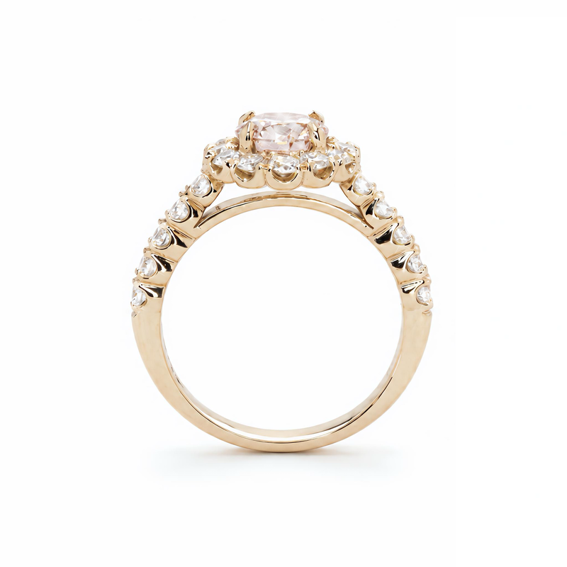 LGD Pink Diamond Halo Ring
