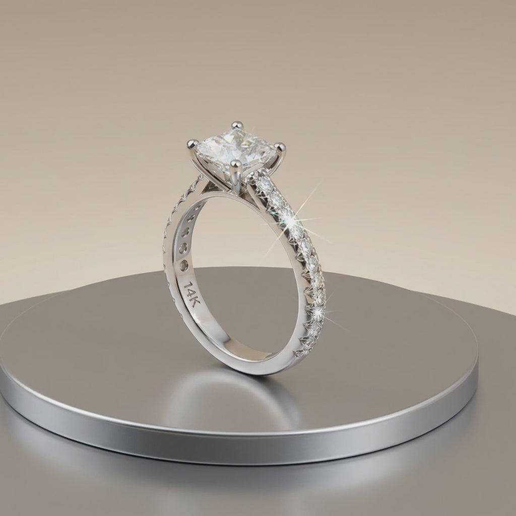 Lab Grown Princess Cut Diamond Ring