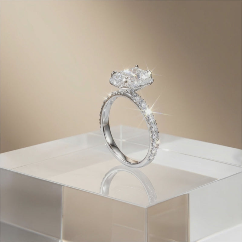 IGI Certified LGD Cushion Cut Halo Ring